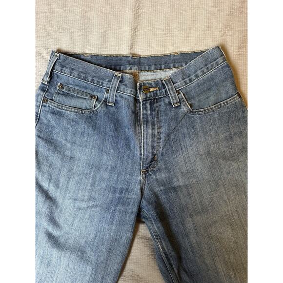 Carhartt Holter Jeans Men’s 32x34 Summit Blue 101483-980 Distressed Knees - Picture 6 of 11